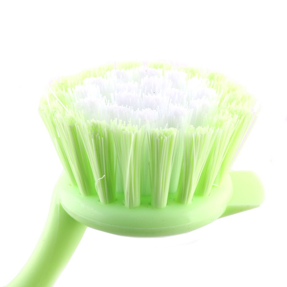 Plastic Cooking Pot Pan Stockpot Bowl Cleaner Scrubbing Brush 3pcs   Light Green White   7.1\