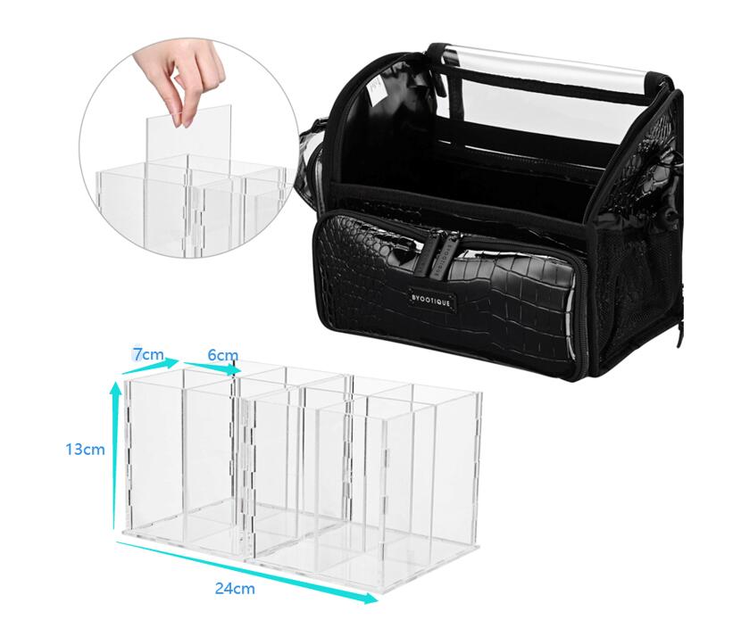 Byootique Travel Makeup Bag Stand-Up Makeup Brush Holder Bag