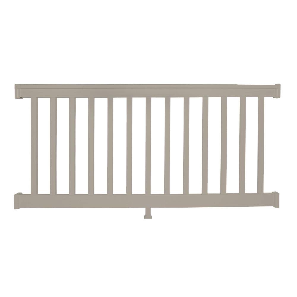 Weatherables Vanderbilt 3 ft. H x 8 ft. W Khaki Vinyl Railing Kit WKR-THDV36-S8