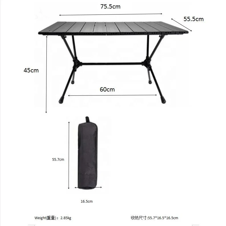 Naturtravel Outdoor Folding Picnic Table Portable Camping Desk Aluminum Table for Picnic Hiking Camping Beach Table