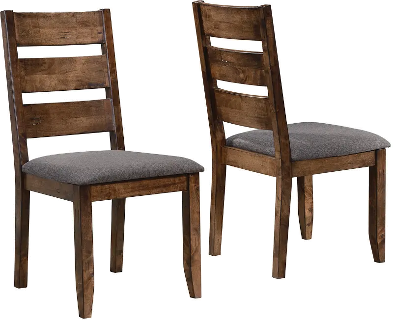 Rustic Gray and Nutmeg Dining Room Chair (Set of 2) - Barrett