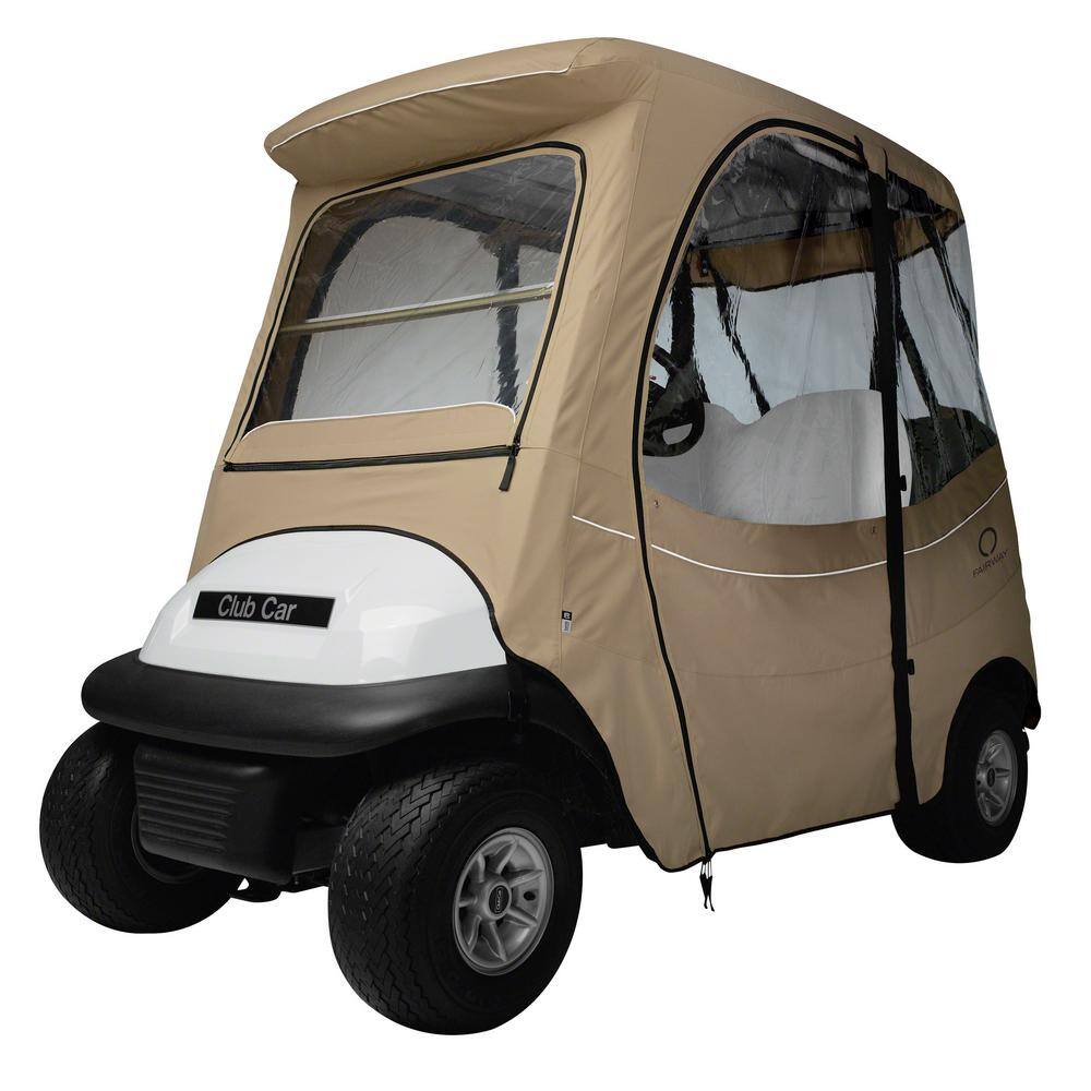 Classic Accessories FadeSafe Club Car Precedent Short Roof Khaki Golf Car Enclosure 40-060-335801-00