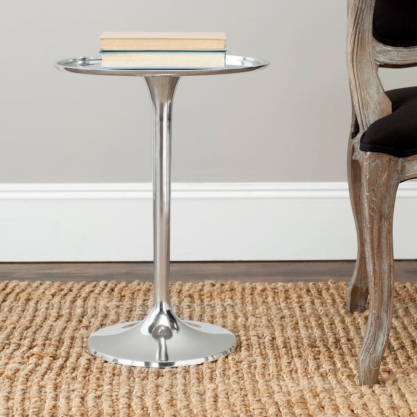 SAFAVIEH Platina Round Top Sleek Table