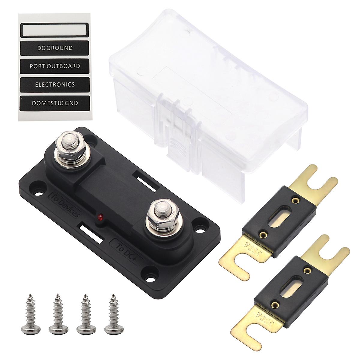 300a Fuse Block Blade Box Holder With Led Indicator For 12v/24v Automotive Truck Boat Marine Rv Van Vehicle