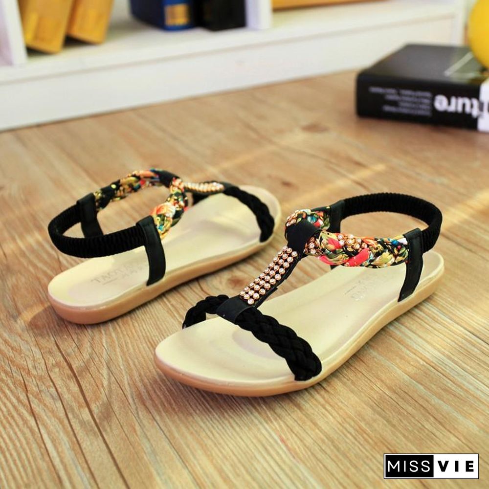 Women Summer Fashion Beach Sandals Comfortable Flats Sandals