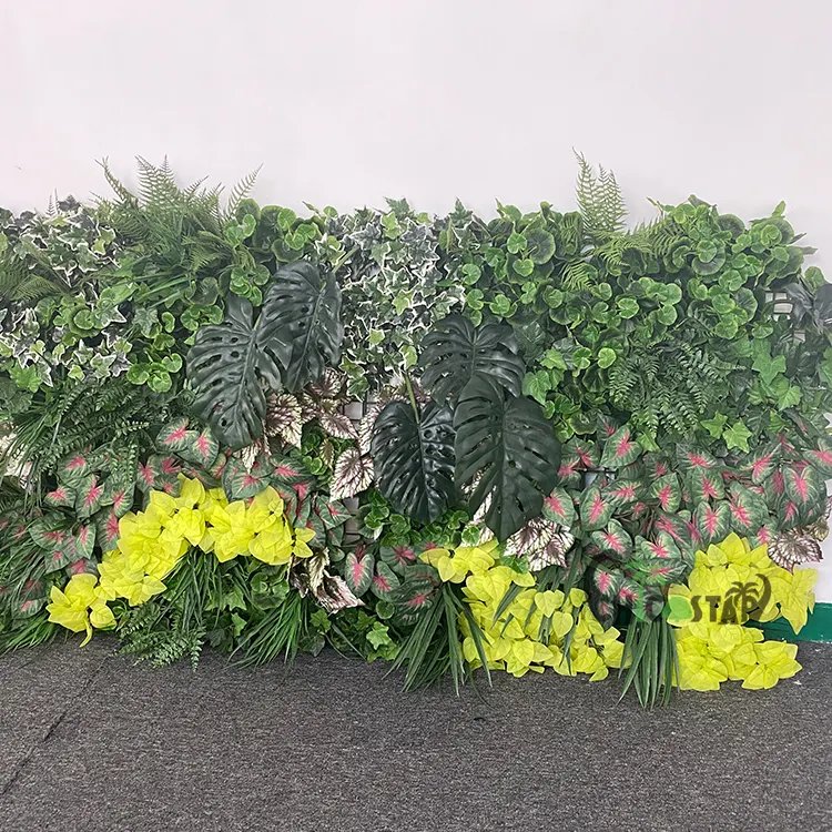 Wholesale Simulation Plant Garden Home Landscape Decor Plastic Artificial Plants Outdoor Green Wall