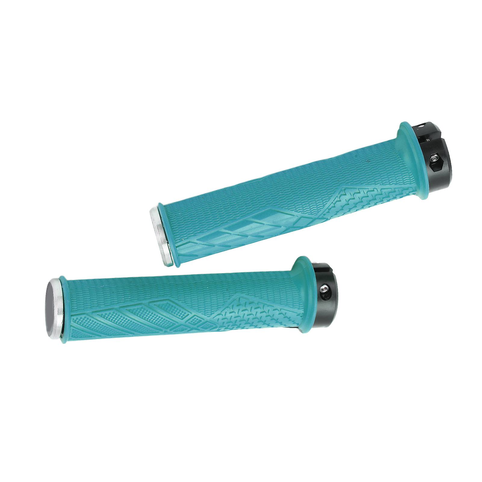 Enlee 2pcs/set Mountain Bike Grips Cycling Anti Slip Handlebar Cover Lock On Bicycle Handlebar Gripsblackish Green