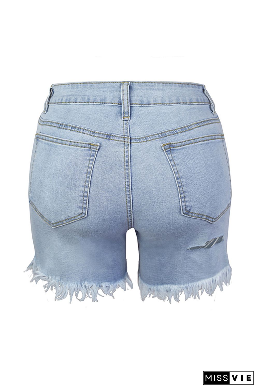 High Waist Stretch Ripped Hole Denim Short Jeans Wholesale