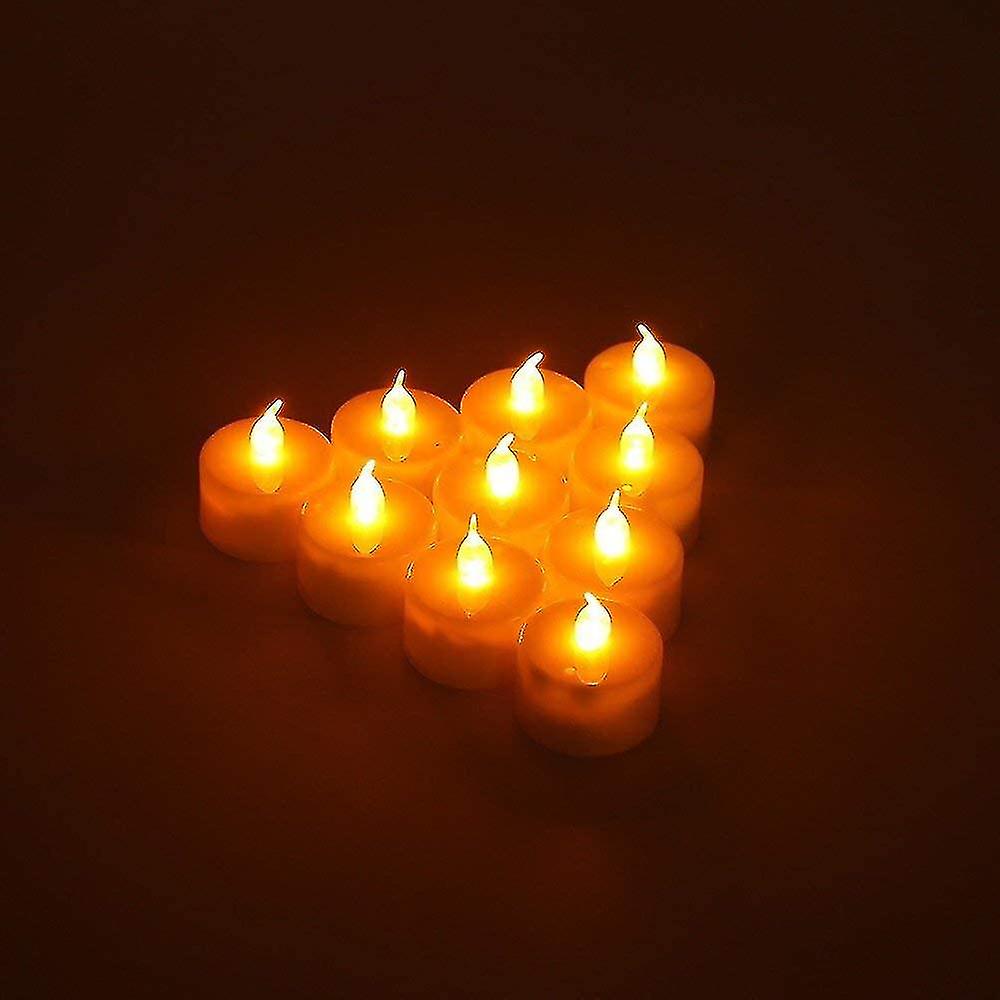 (pack Of 48) And Operated Flickering Flameless Tea Led ， Batteries Included - Yellow