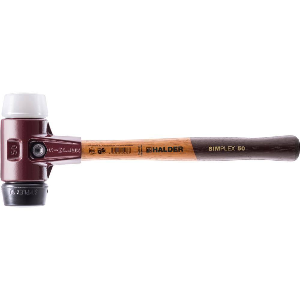 Halder Simplex 60 3.5 lbs. Mallet with Black Rubber and Superplastic Inserts 3027.060