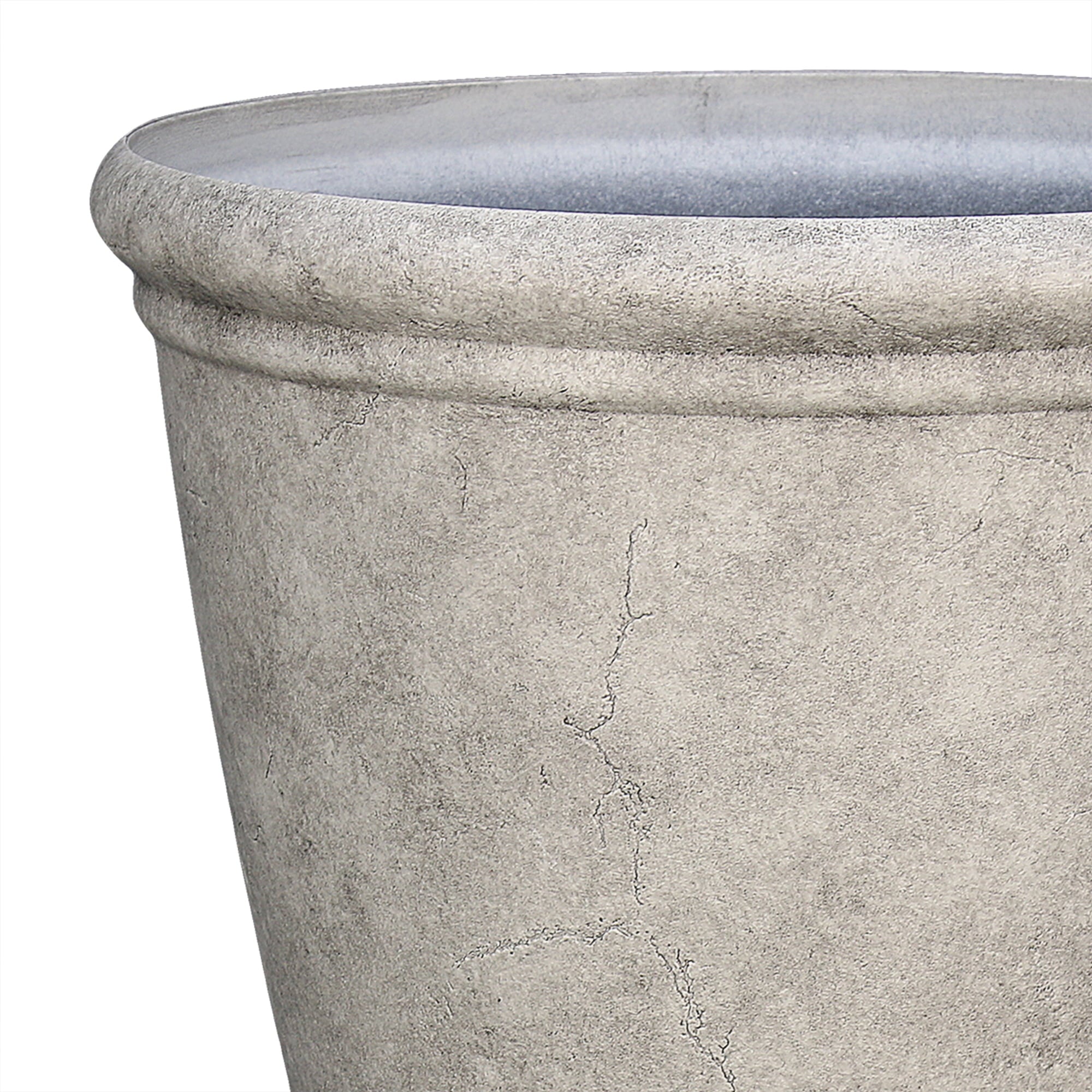 Better Homes & Gardens Ember Gray Resin Planter, 16in x 16in x 18in