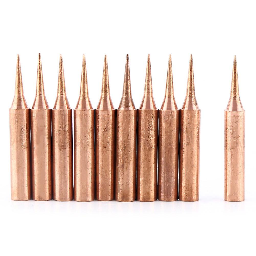 10Pcs Pure Copper Low Temperature Soldering Iron Solder Tips Station Tool 900M-T-I