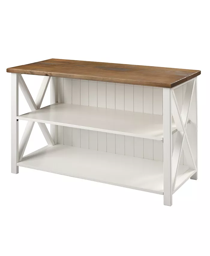 Walker Edison Solid Wood Farmhouse Storage Console