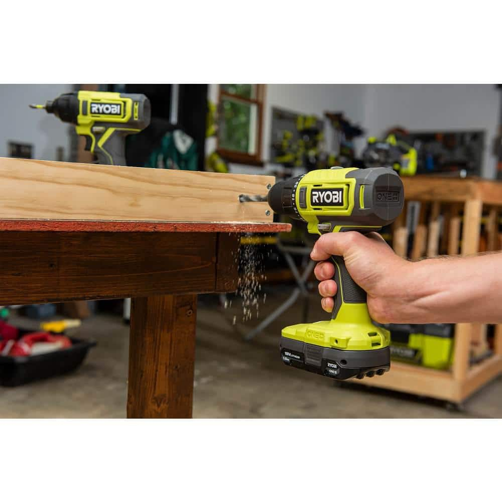 RYOBI ONE+ 18V 12-Tool Combo Kit with (1) 1.5 Ah Battery and (2) 4.0 Ah Batteries and Charger PCL2200K3N