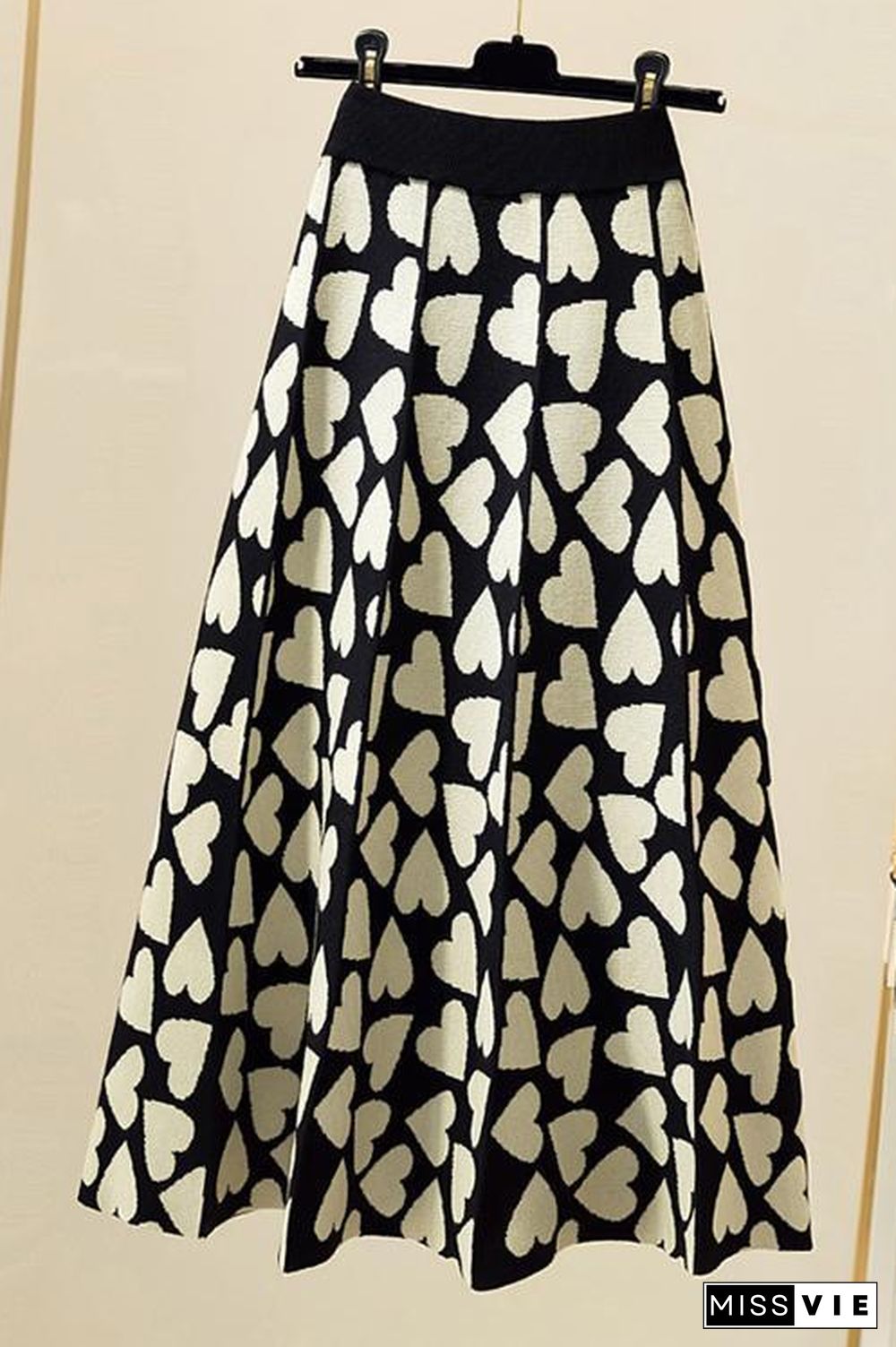 Full Of Love A-Line Knit Midi Skirt