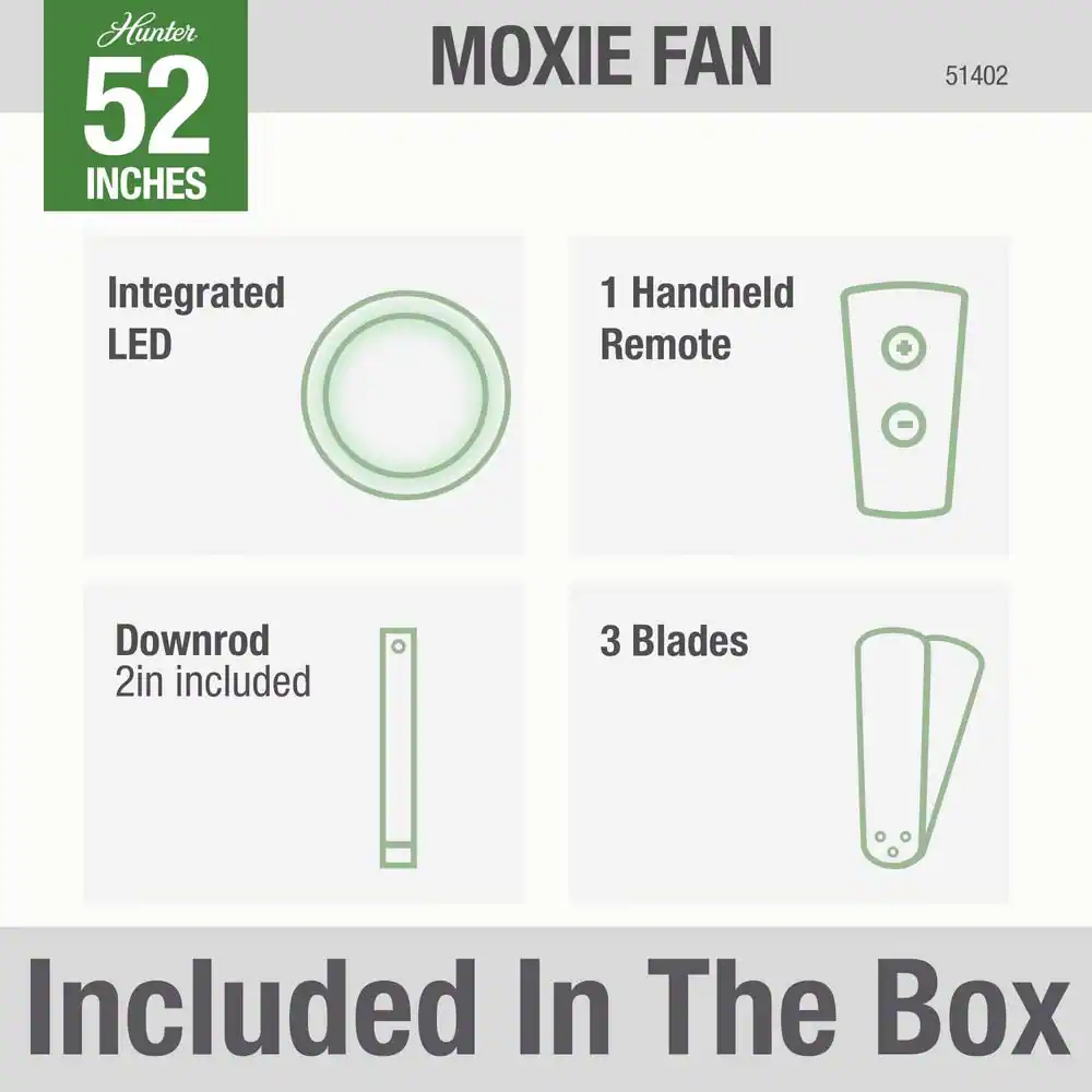 Moxie 52 in. Integrated LED Indoor Matte Black Ceiling Fan Light Remote Control