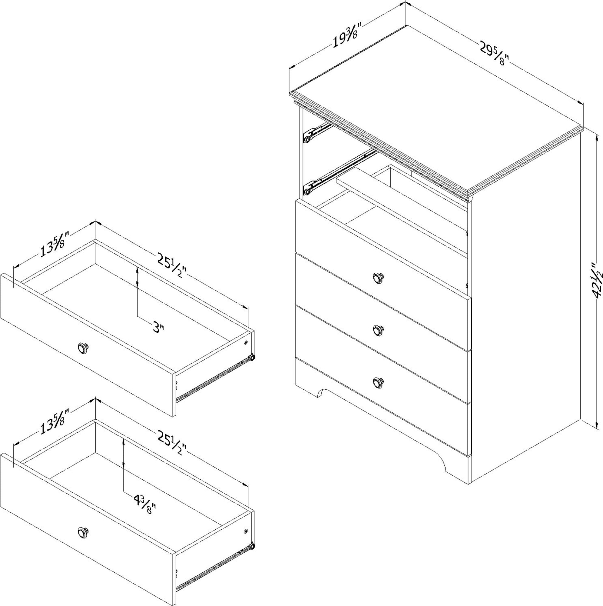 South Shore Zach 5 - Drawer Chest, Gray Oak