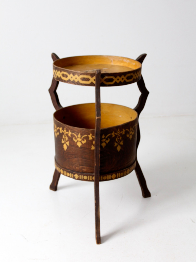 Consigned  Antique Band Box Side Table   Transitional   Side Tables And End Tables   by 86 Vintage  Houzz