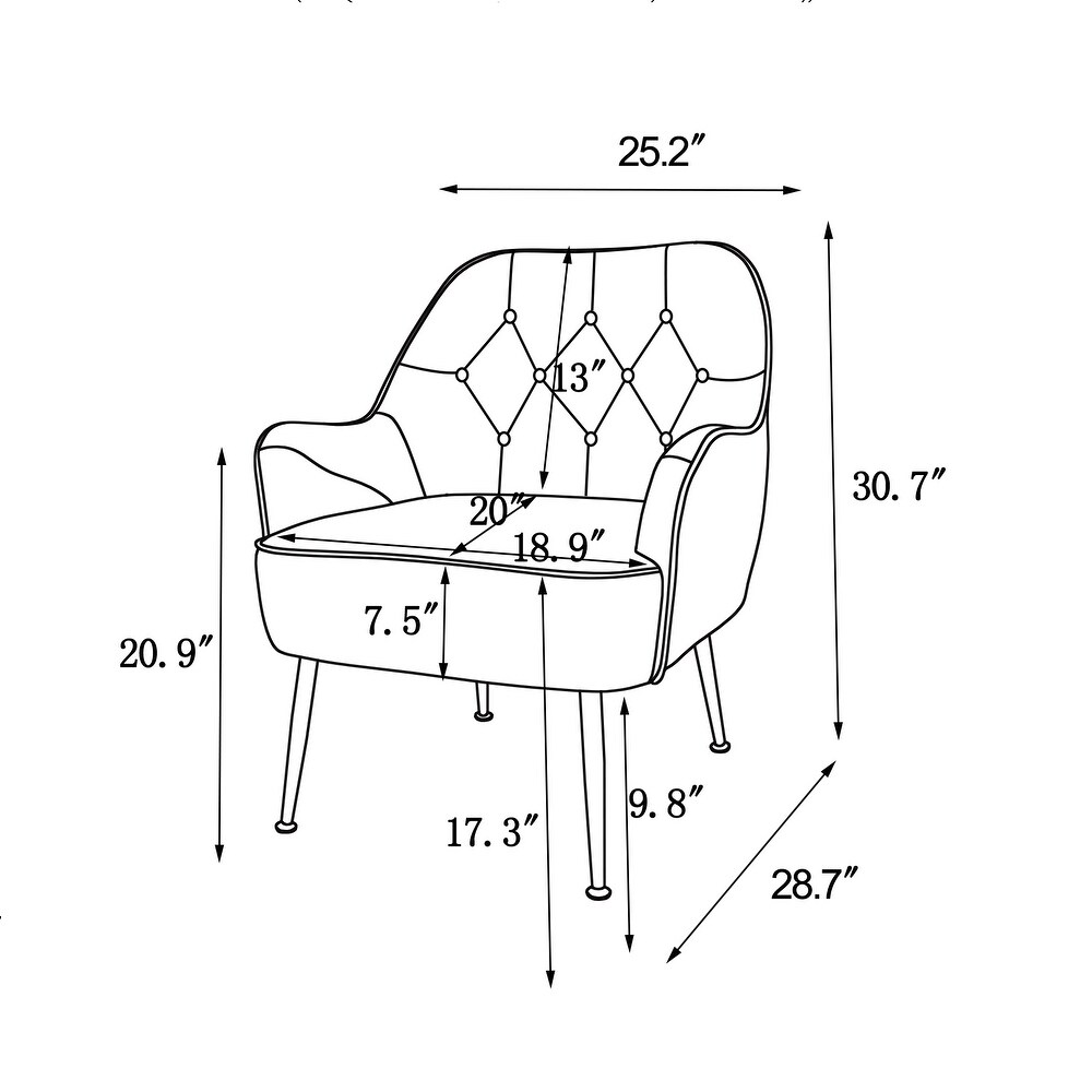 Modern Sloped Arms Armchair Dark Gray Velvet Barrel Chair Lounge Chairs Button Tufted Dining Desk Chairs Single Sofa Side Chairs