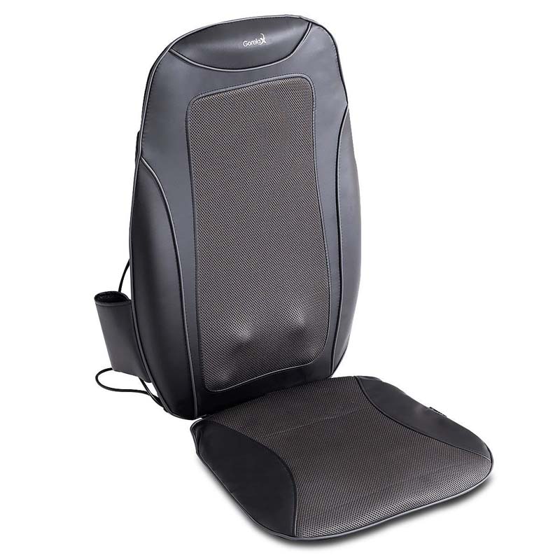 Electric Massage Seat Cushion with Heat, 3D Deep Rolling Kneading Shiatsu Whole Back Massager, Portable Massage Cushion