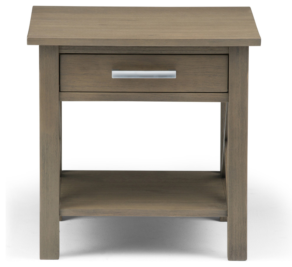 Kitchener SOLID WOOD End Table   Transitional   Side Tables And End Tables   by VirVentures  Houzz