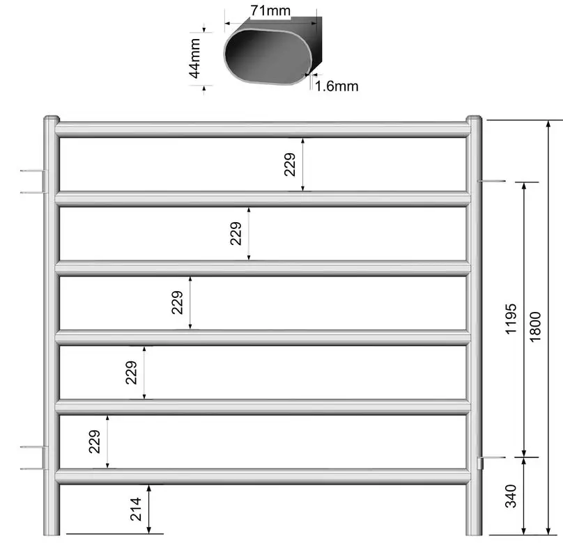 high quality galvanized steel livestock cattle fencing panels professional supplies