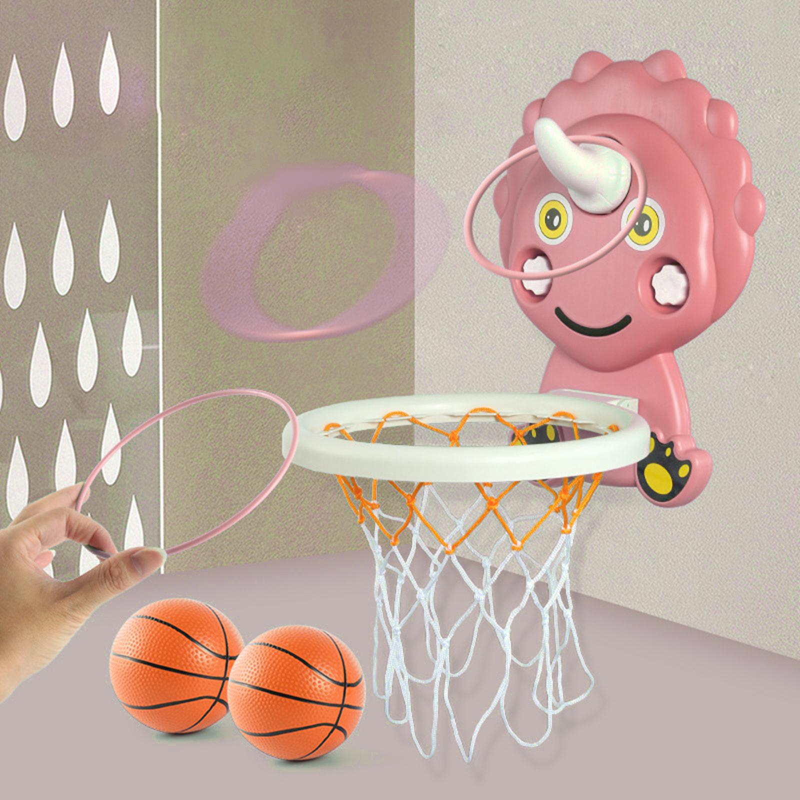 Indoor Mini Basketball Hoop with Accessories Basketball Backboard Toy Early Educational for Home Office Wall Door Adults Gifts Red