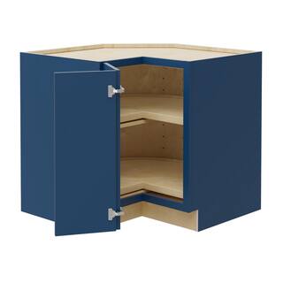 Home Decorators Collection 18 in. W x 34.5 in. H x 21 in. D Grayson Mythic Blue Plywood Shaker Stock Assembled Drawer Base Kitchen Cabinet Sft Cls EZR36SSL-GMB