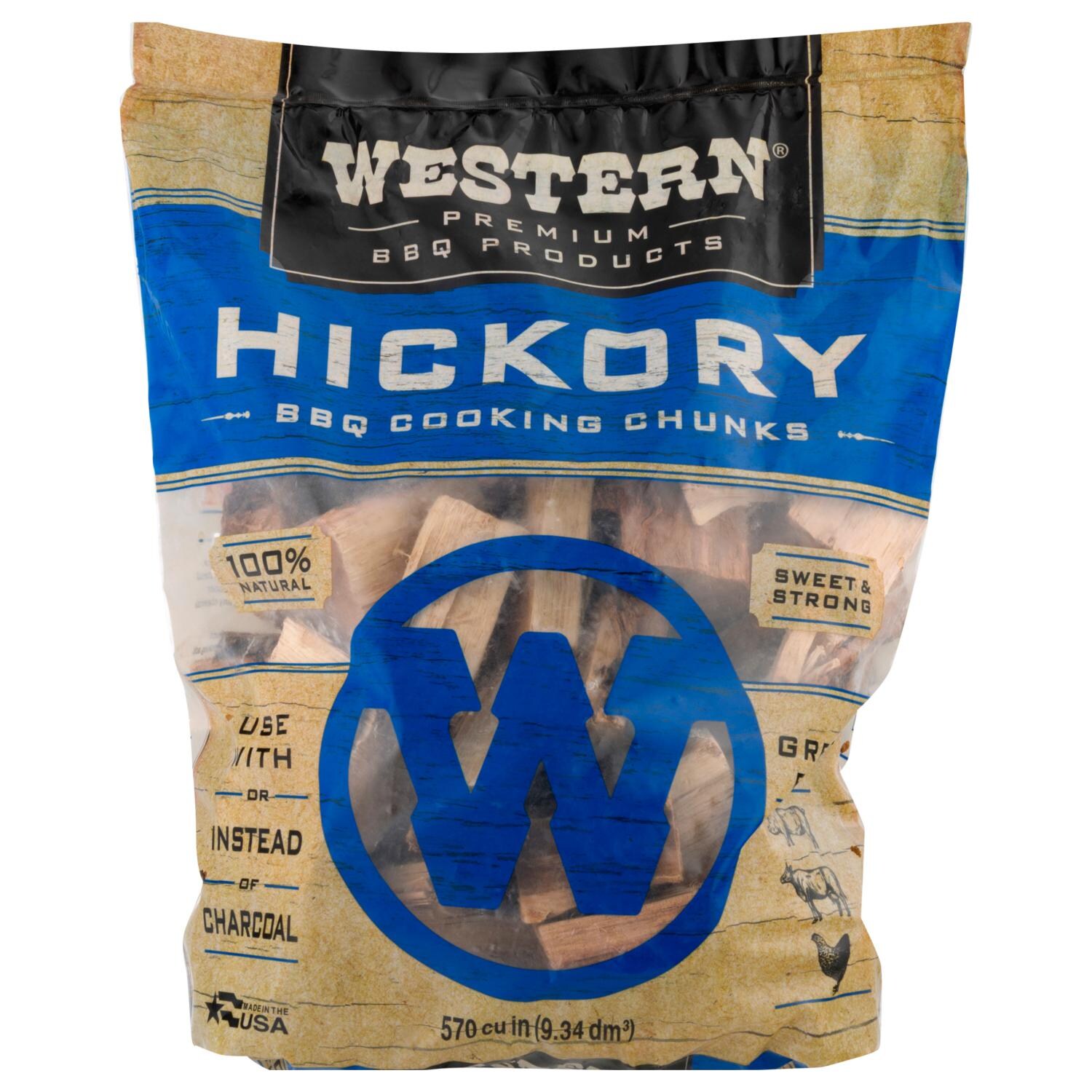 Western Hickory BBQ Cooking Chunks (1/3 Cu. Ft.)