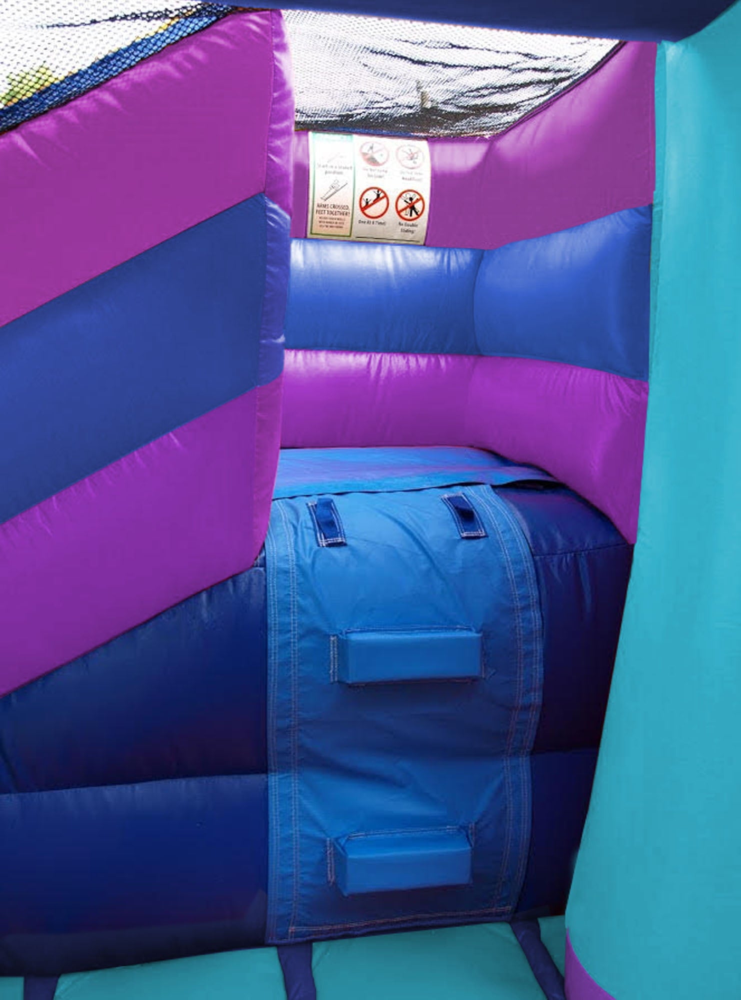 Pogo Bounce House Crossover Double Water Slide Bounce House Combo, Pink, No Blower