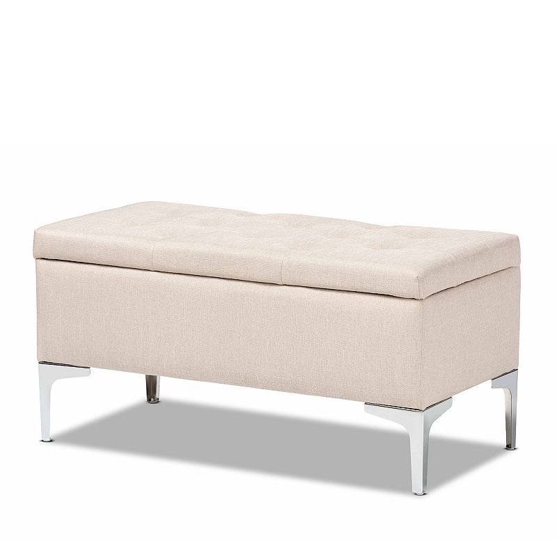 Baxton Studio Mabel Ottoman