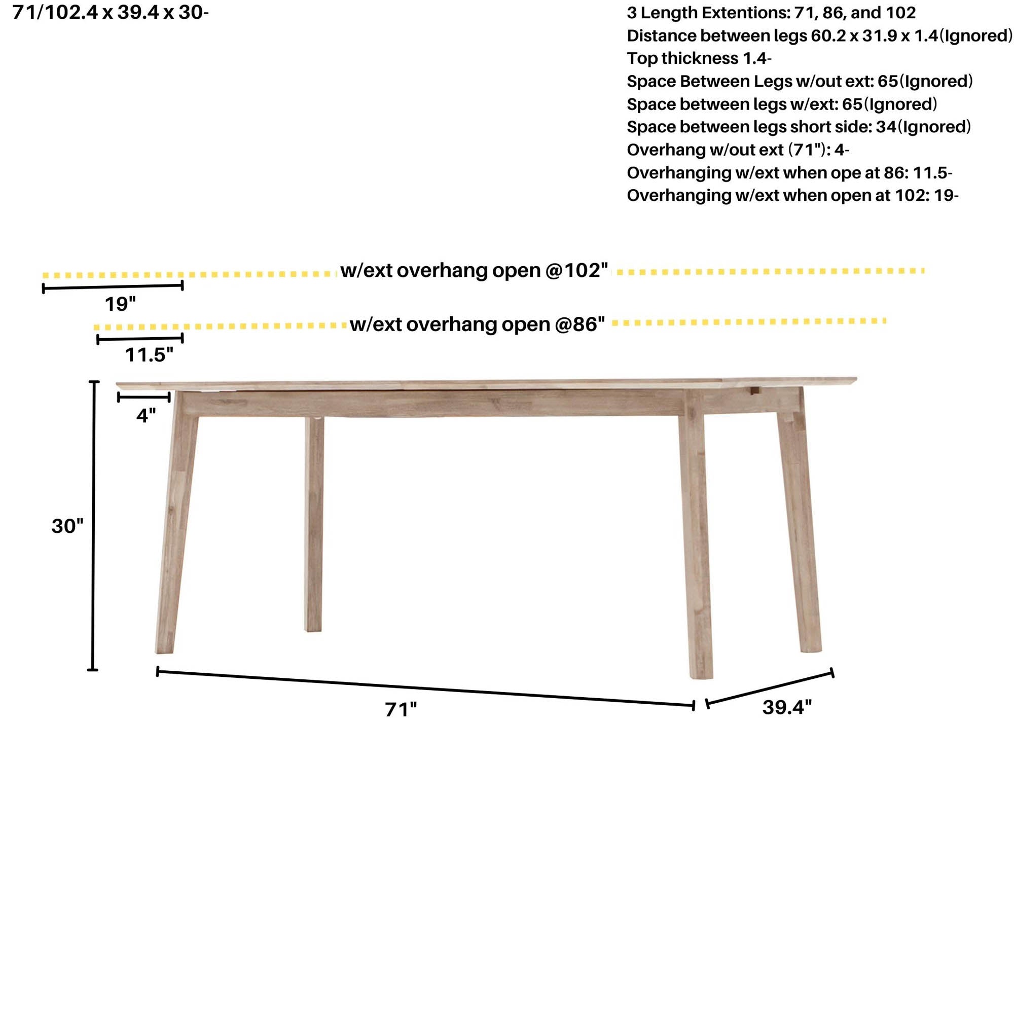 Gia Extension Dining Table