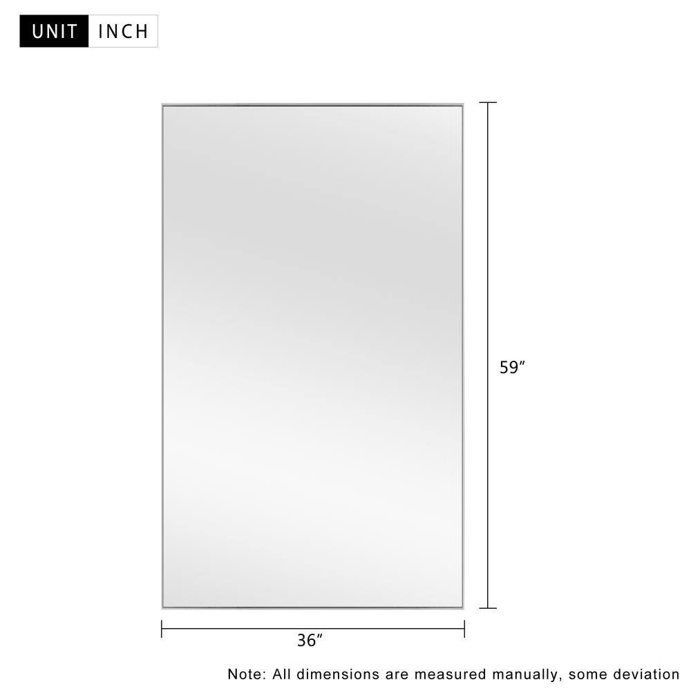 NEUTYPE 59 in. x 35 in. Modern Rectangle Oversize Metal Framed Bathroom Wall Mirror Vanity Mirror AA01041ZZV001N-3