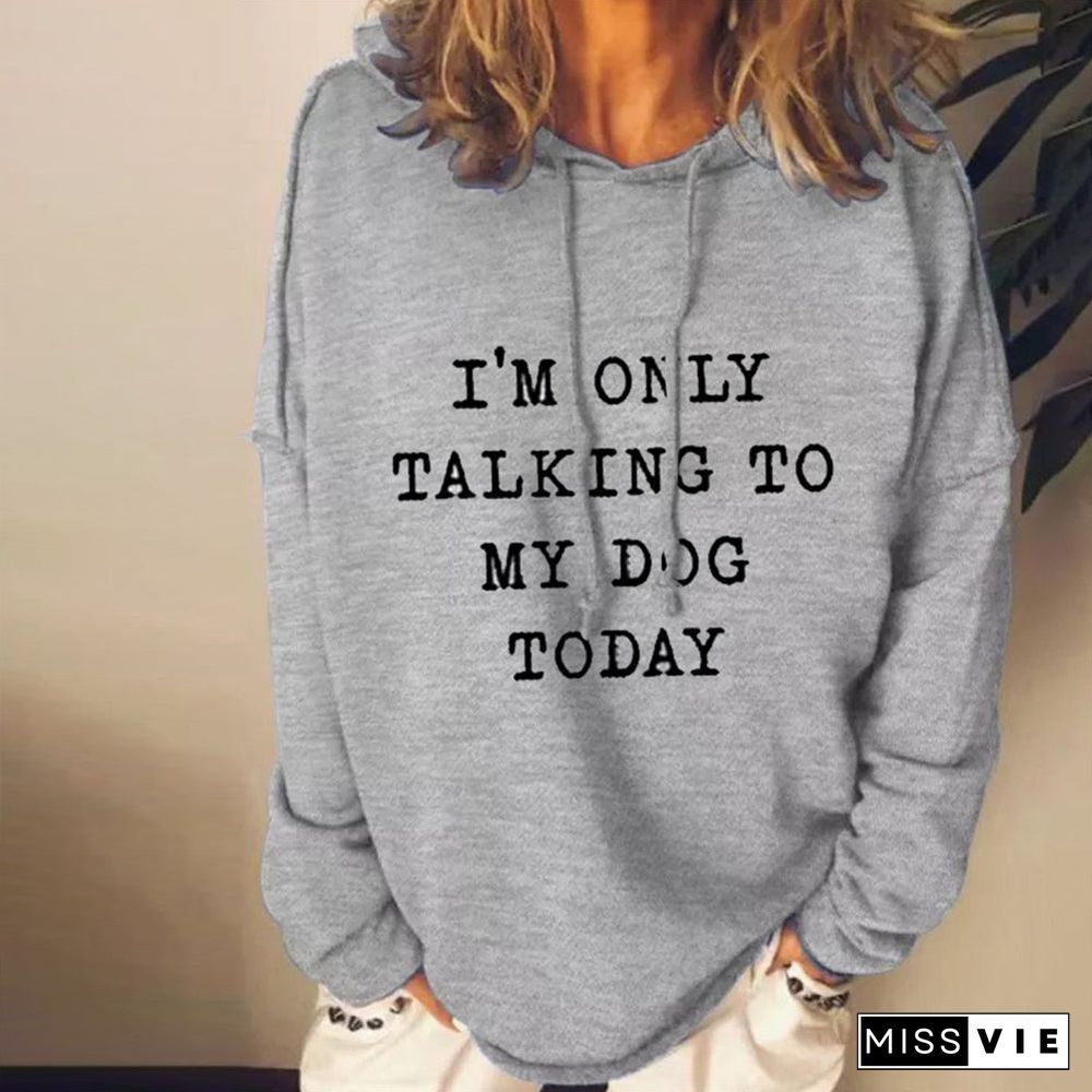 Grey Letter Long Sleeve Sweatshirt