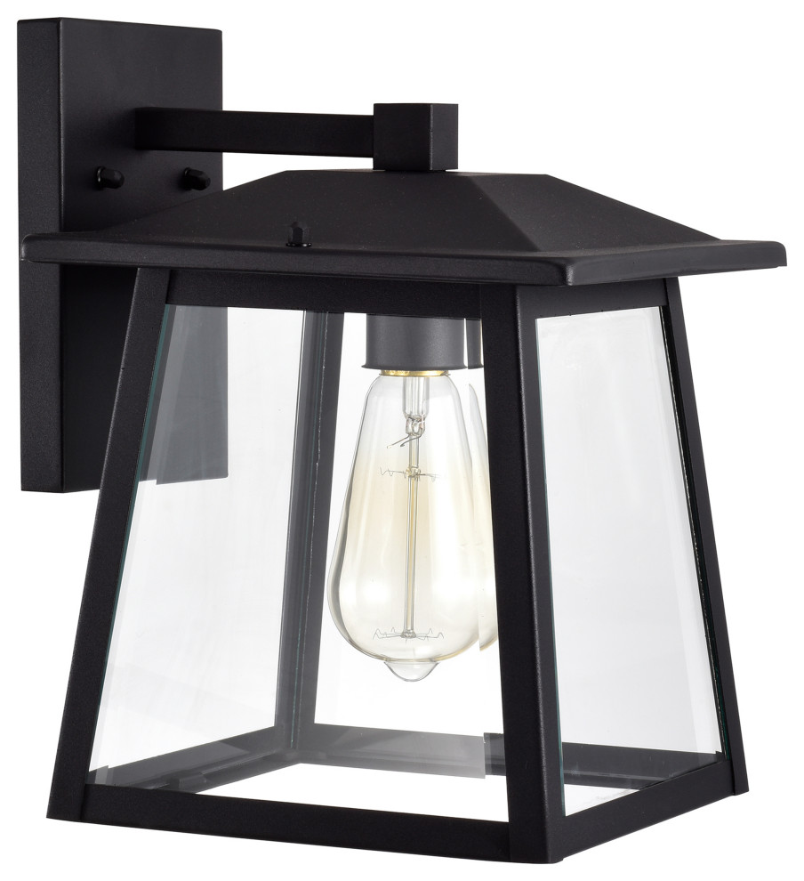 CHLOE Lighting ORLY Transitional 1 Light Textured Black Outdoor Wall Sconce   Transitional   Outdoor Wall Lights And Sconces   by CHLOE Lighting  Inc.  Houzz