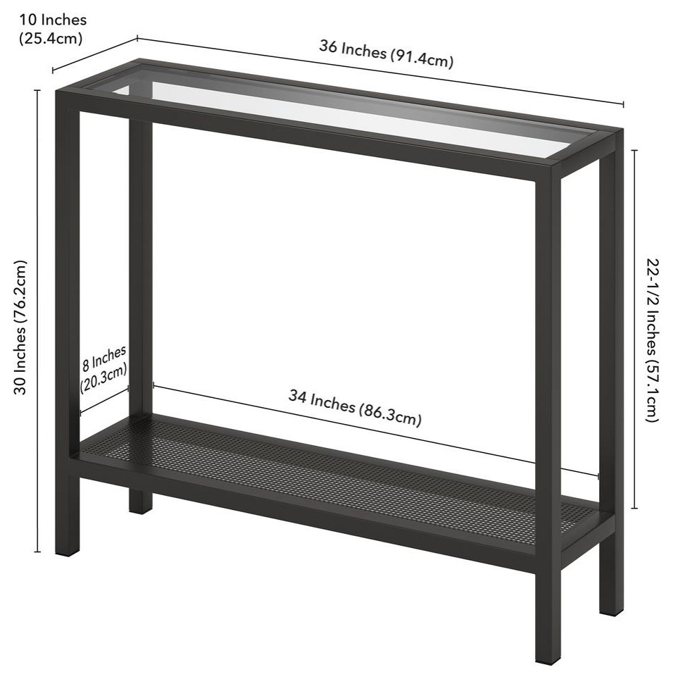 Rigan 36  x27 x27Wide Rectangular Console Table in Blackened Bronze   Contemporary   Coffee Tables   by BisonOffice  Houzz