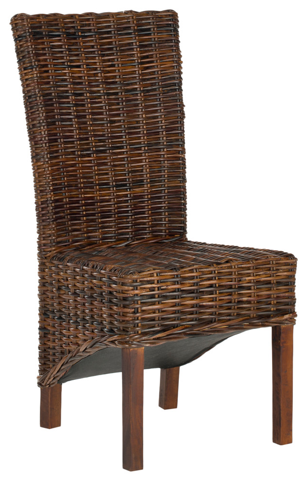 Ridge 18 quotH Rattan Side Chairs  Set of 2   Tropical   Dining Chairs   by HedgeApple  Houzz