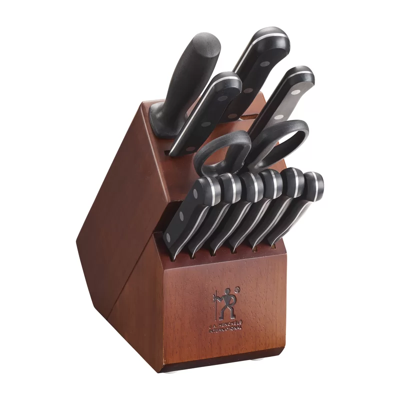 Henckels Solution 12-Piece Stainless Steel Knife Set with Block