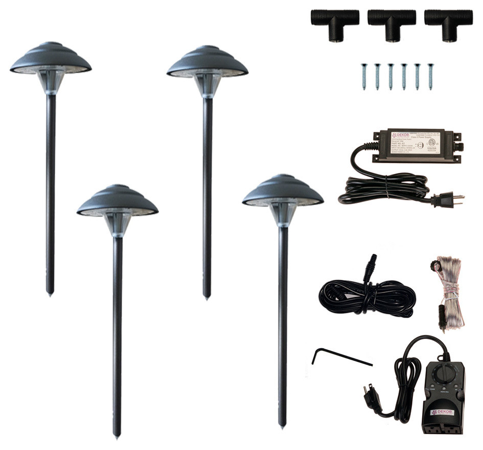 Stepped Mushroom Pathway LED Light  Kit   Transitional   Path Lights   by DEKOR Lighting  Houzz