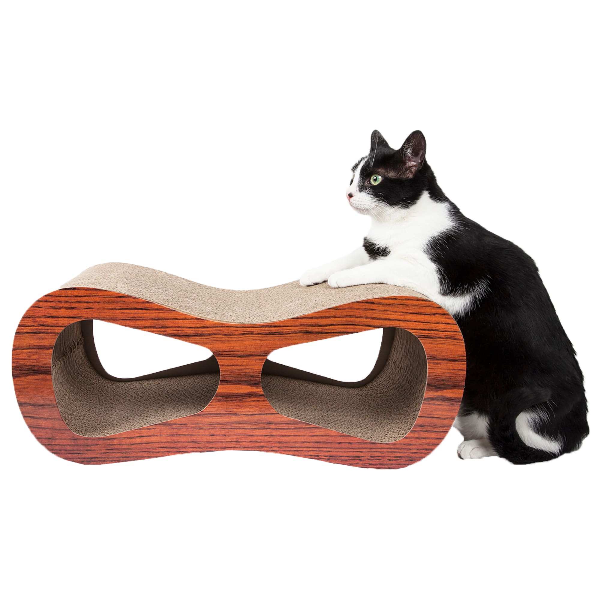 Pet Life Cat-Eyed Ultra Premium Contoured Lounger Designer Cat Scratcher， 19.7