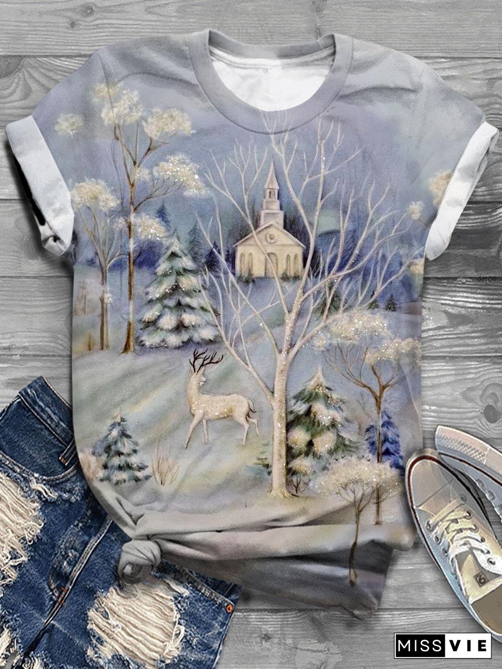 Winter Church Crew Neck T-shirt