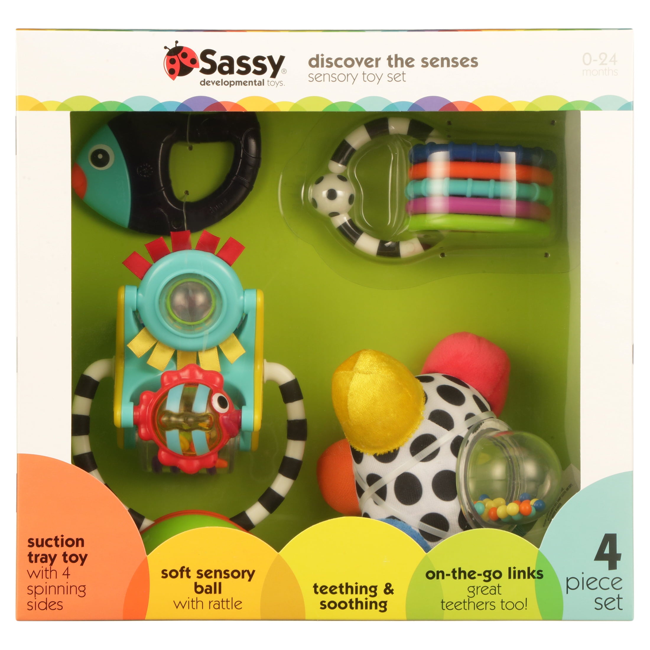 Sassy Discover The Senses Sensory Baby Toy Gift Set - 0+ Months