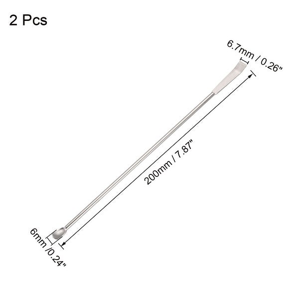 2 Micro Sampling Reagent Spoon 2 in 1 Stainless Steel Mixing Spatula