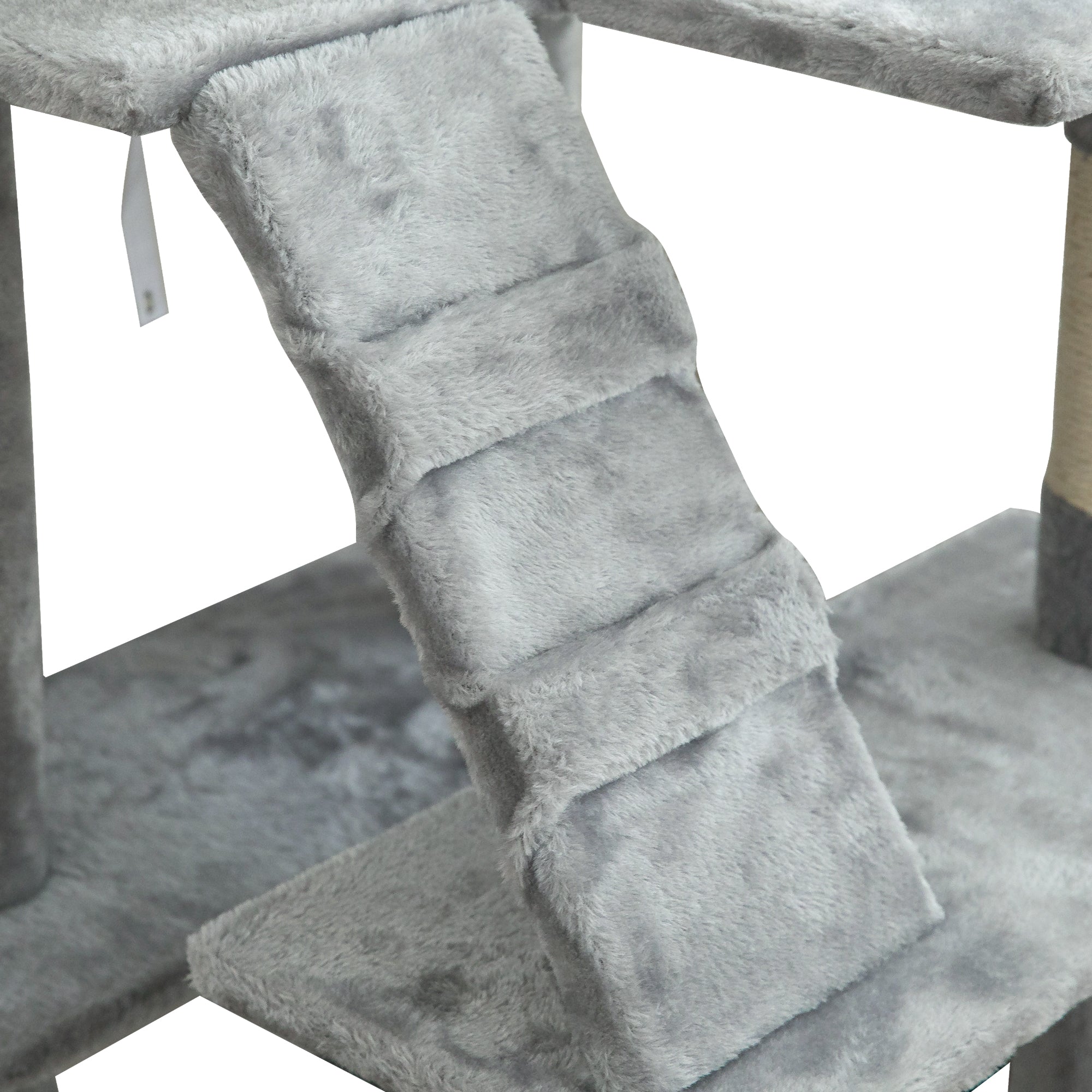 MWPO 63.8-in Multi-Level Cat Tree with Condo and Scratching Post Tower,Light Gray