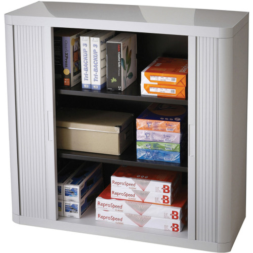 Paperflow easyOffice 41 Gray Storage Cabinet Top， Back， Base and Shelves (366014192352)