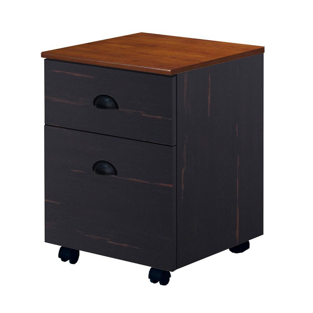 SAINT BIRCH Hawksbury Antique Black File Cabinet With Caster Wheels SBGM4501MFMB