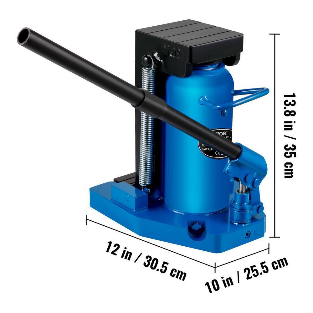 VEVOR Hydraulic Toe Jack 15-Ton On Toe Toe Jack Lift 30-Ton On Top Lift Capacity 6-15 in. Stork Air Hydraulic Toe Jack YYJZQJD15-30TPETEV0