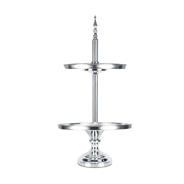 2-Tier Classic Round Cake Stand Dessert Display 26.5in