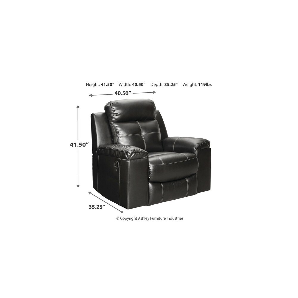 Kempten Contemporary Rocker Recliner Black