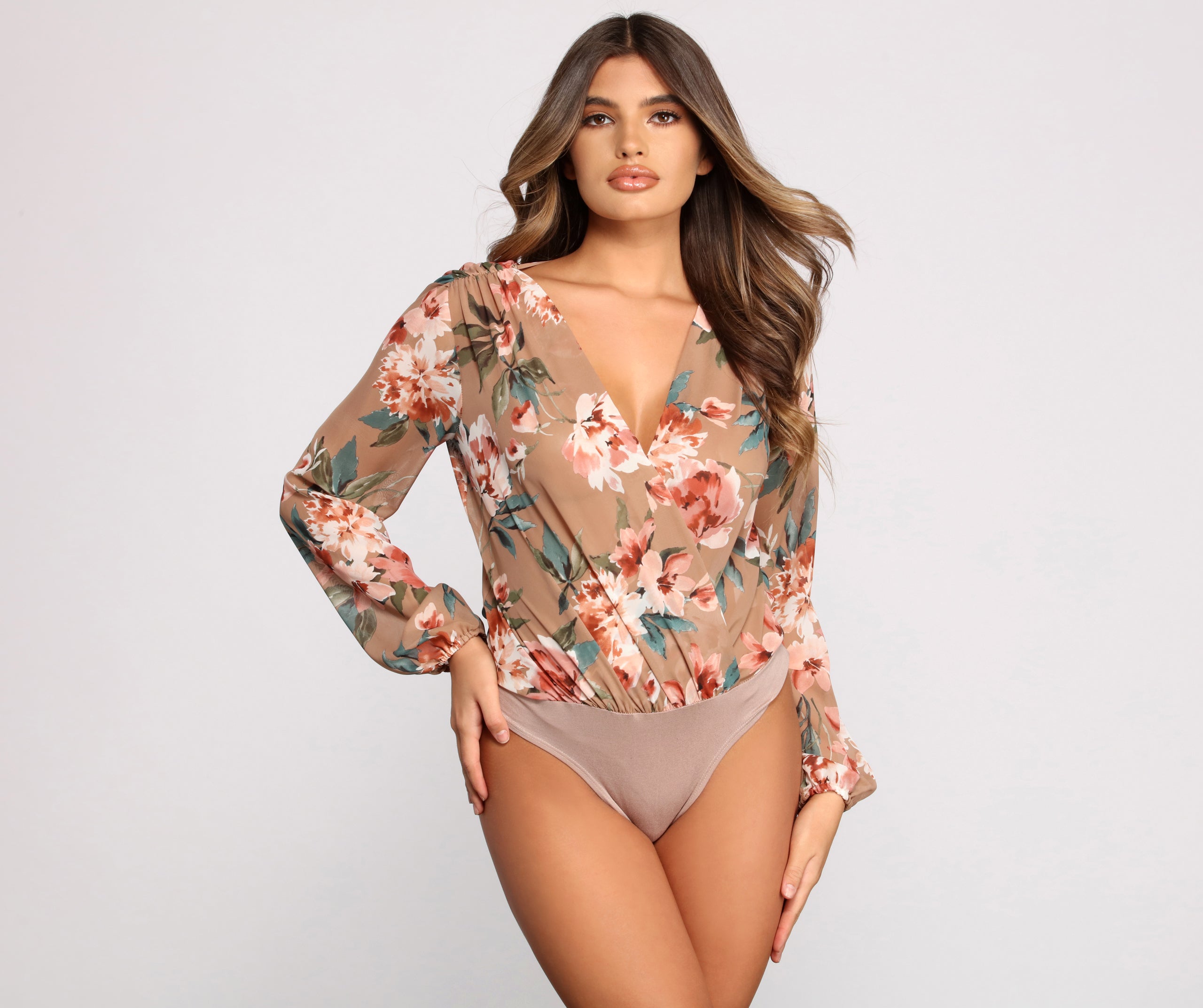 Sweet And Stylish Floral Bodysuit